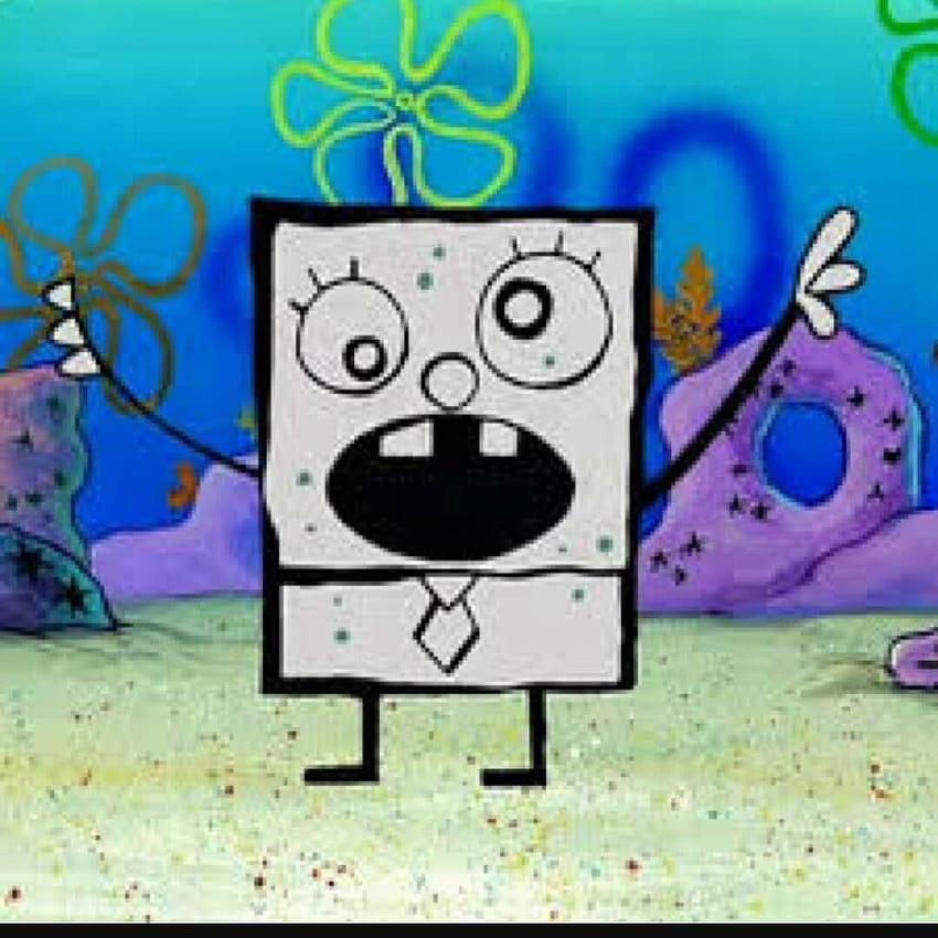 When you had a crazy day and everything you say sounds like, doodlebob HD phone wallpaper