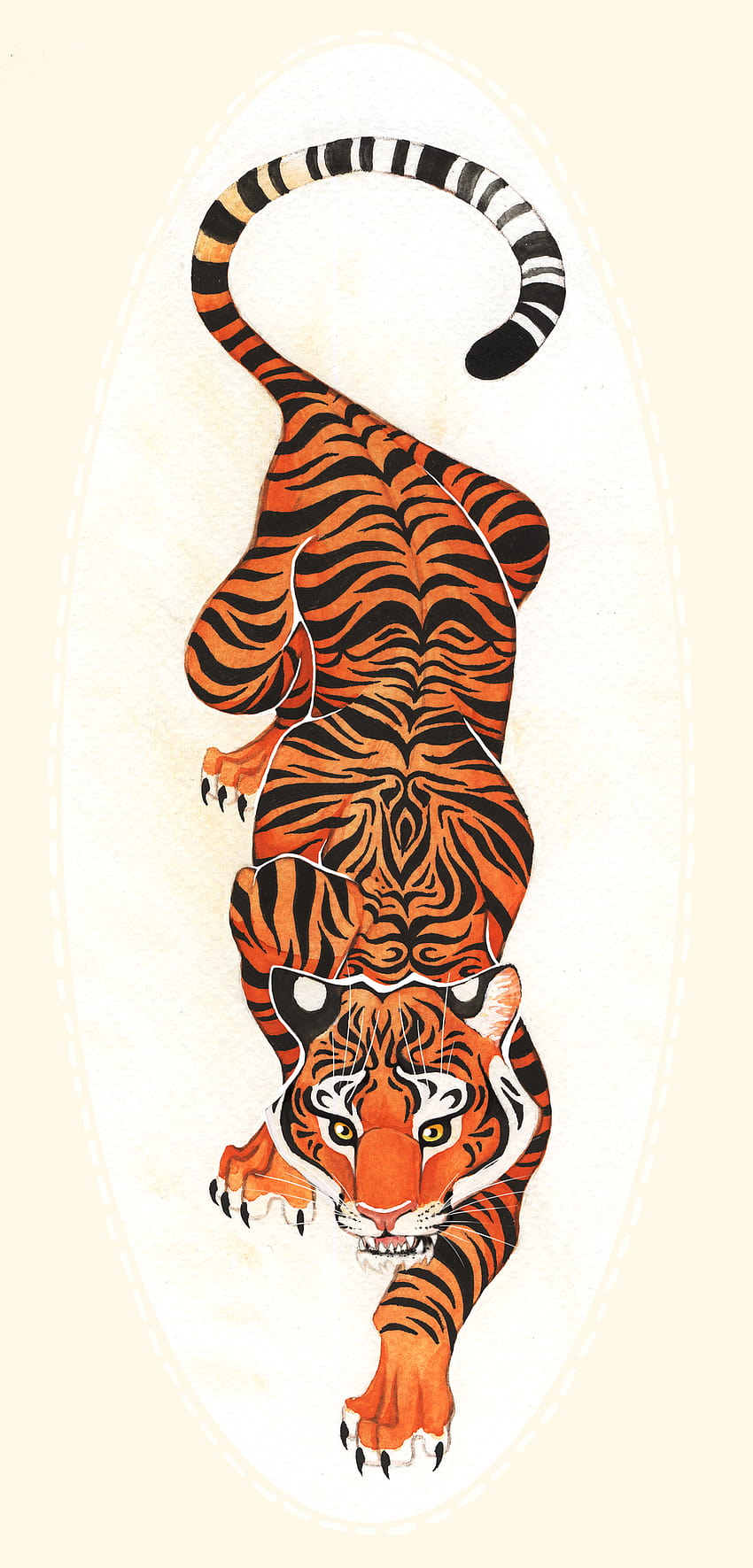 tattoo ideas 2023 - tiger tattoo ideas - @dan_tattooer - KickAss Things
