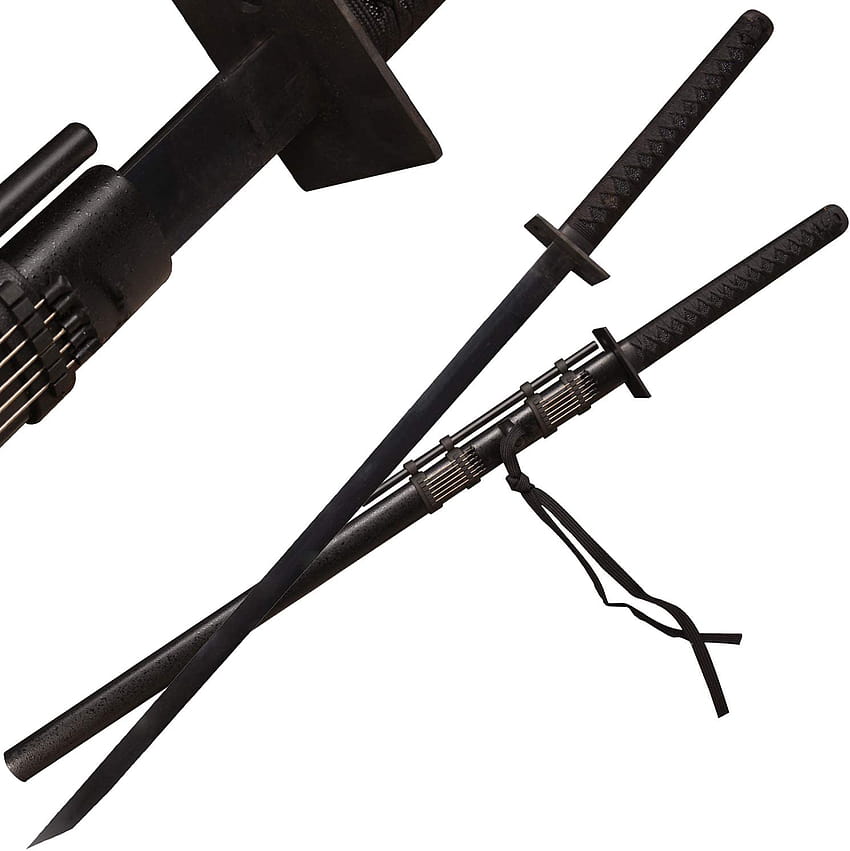 Amazon.com: SV - Espada samurái tradicional hecha a mano, espada de entrenamiento Katana, espada de regalo coleccionable de 40 pulgadas, color negro: Sports & Outdoors, vaina de espada katana fondo de pantalla del teléfono