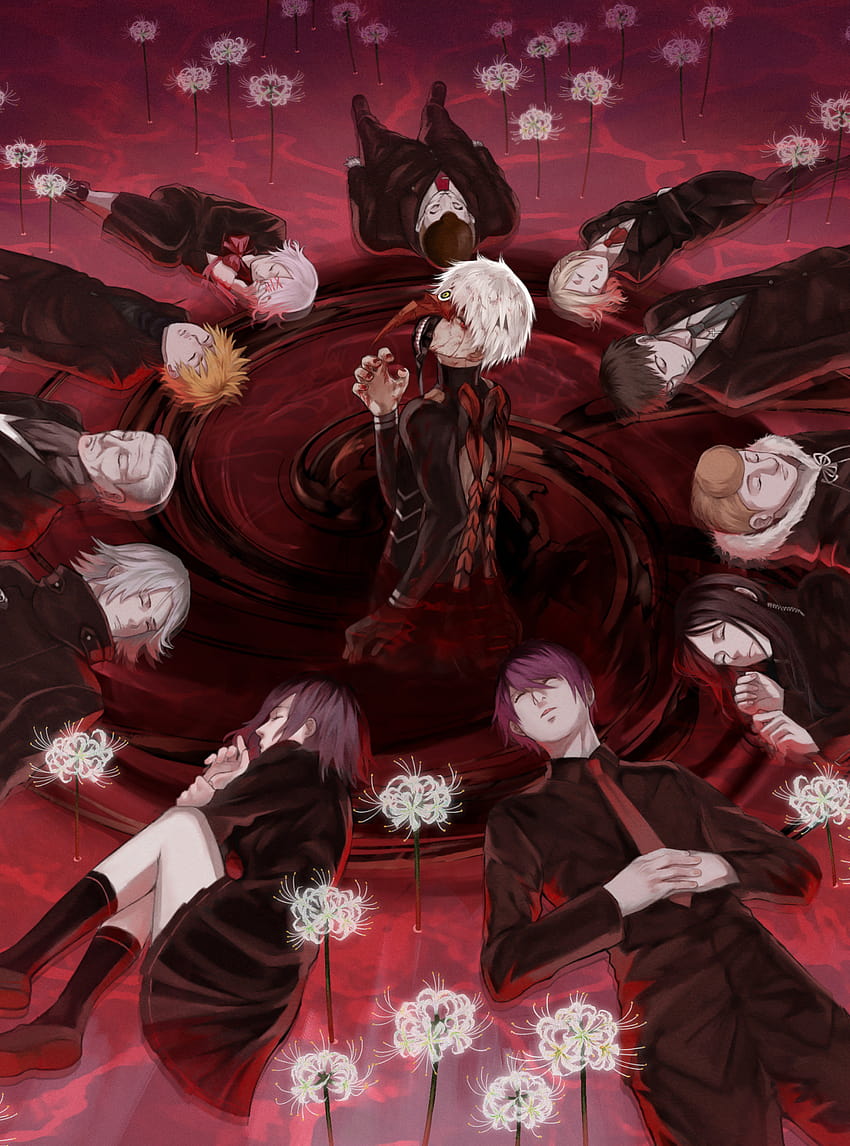 1440x2960 tokyo ghoul, anime, all characters, tokyo ghoul android phone HD phone wallpaper