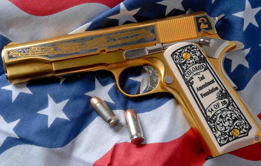 Waffe, Waffen, Waffe, Golden, Gold, Waffe, goldene Waffe HD-Hintergrundbild