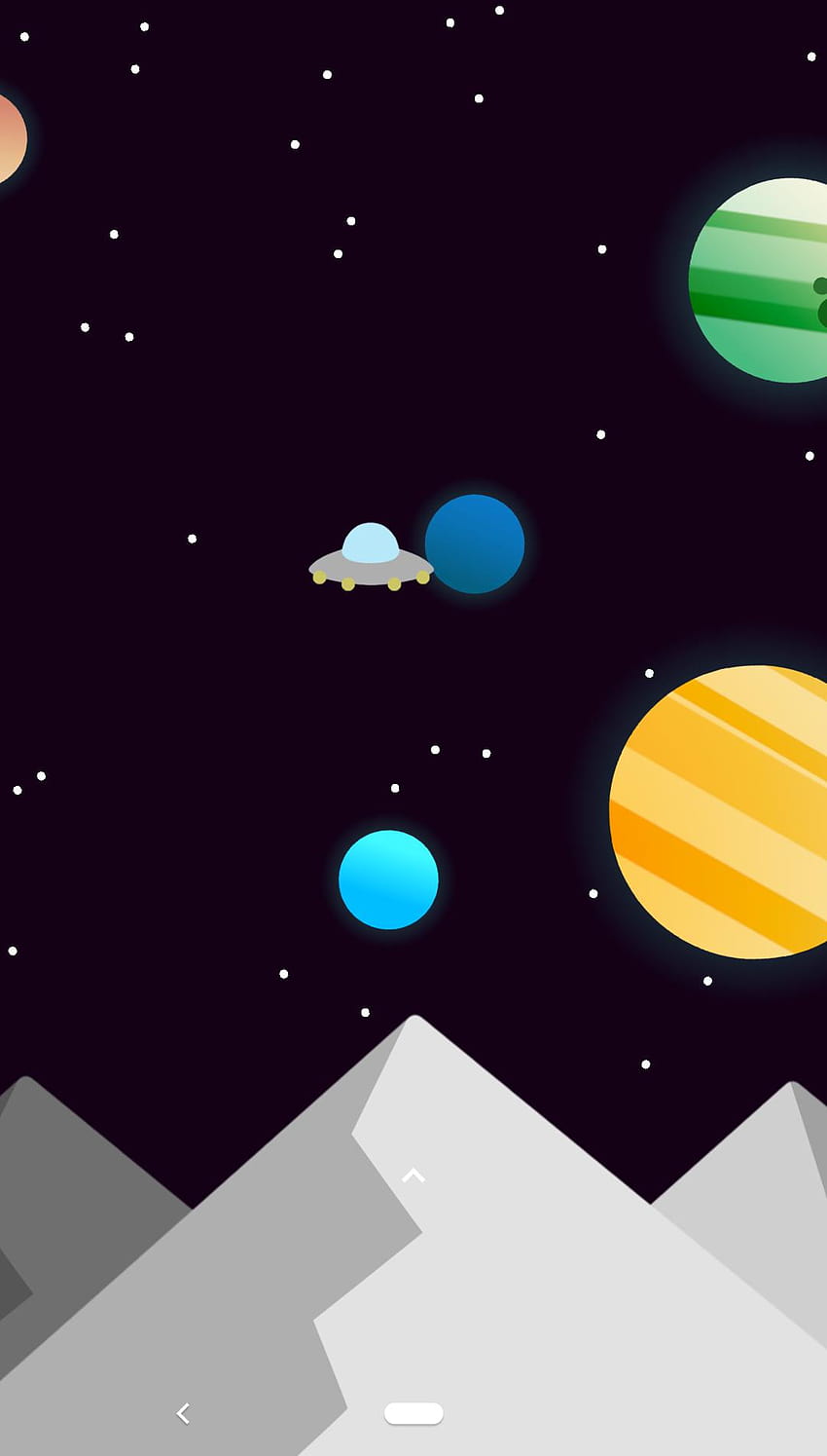 Starry Night Live Wallpaper: Peaceful Planets and a Nebula - free download