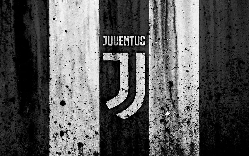 FC Juventus, logo, Serie A, Juve, pedra papel de parede HD