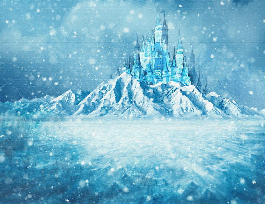 凍った城の背景シーン、 高画質の壁紙