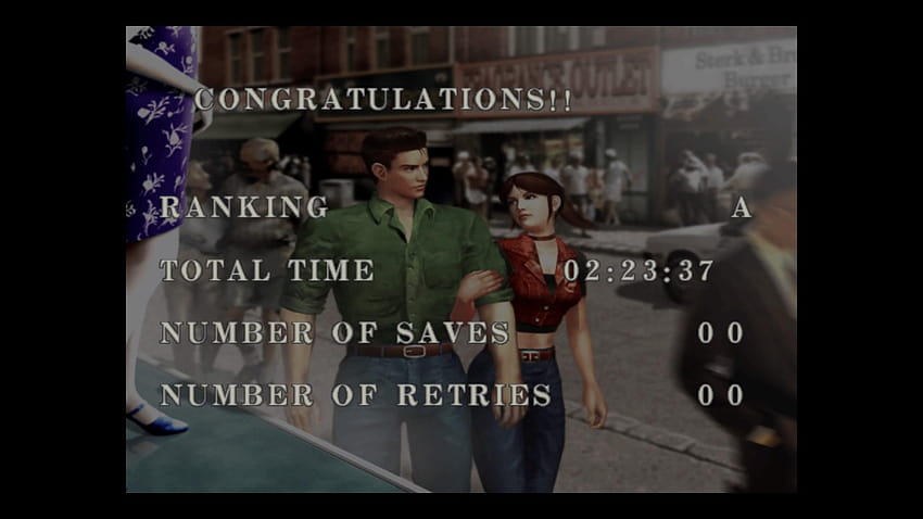 Resident Evil: Code Veronica X A/S Rank, Glitchless run done in 2:16:40 but since the NA Ps2 version cant let you skip the ending cutscenes its 2:23:37, but its still a new HD wallpaper