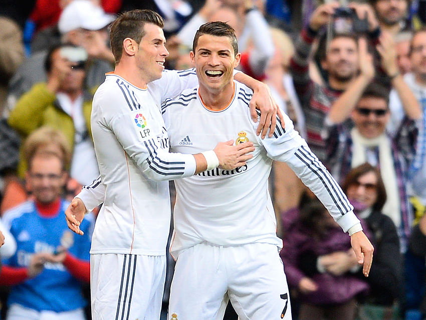 Gareth Bale, Cristiano Ronaldo i reszta drużyny Realu Madryt, Gareth Bale i Cristiano Ronaldo Tapeta HD
