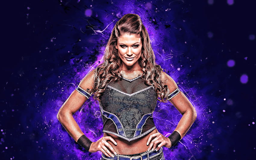 Eve Torres, american wrestlers, WWE, wrestling, neon lights, Eve Torres Gracie, female wrestlers, Eve Torres , wrestlers with resolution 3840x2400. High Quality HD wallpaper