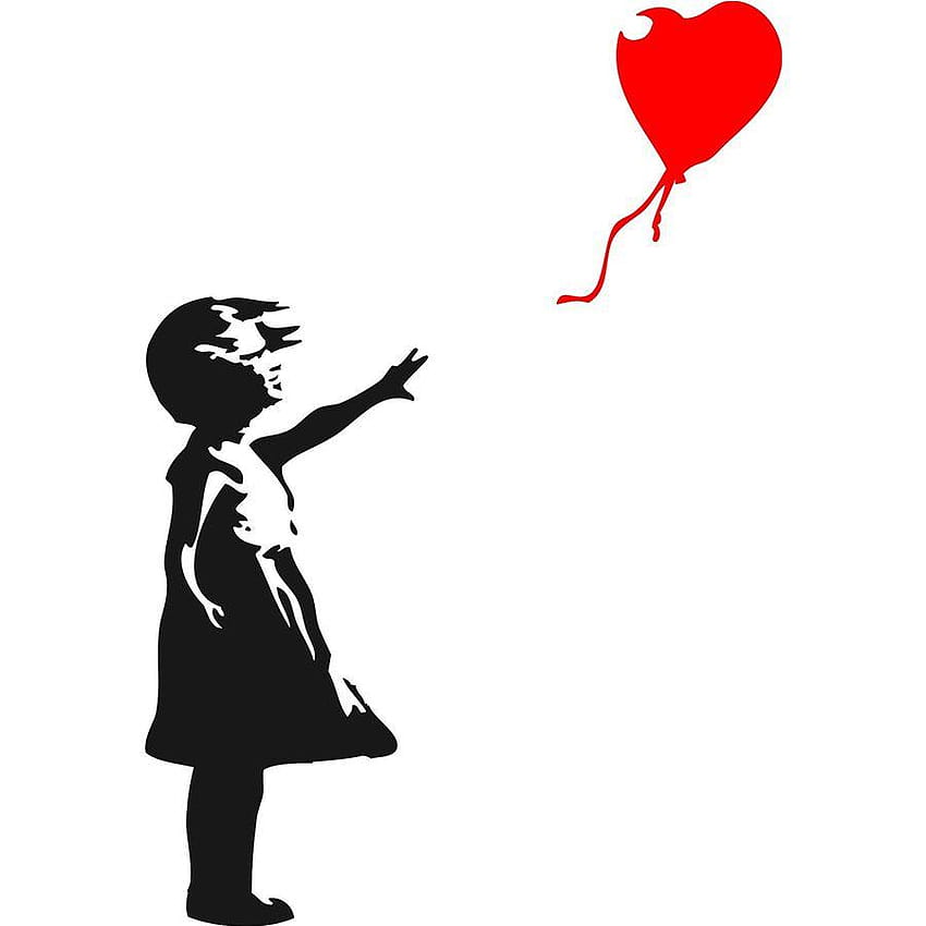Online günstig erhalten Banksy Girl, das Mädchen mit dem roten Luftballon HD-Handy-Hintergrundbild
