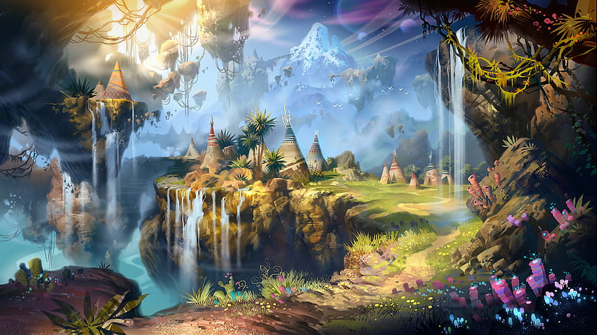 396811 wallpaper fantasy forest scenery anime art 4k hd  Rare  Gallery HD Wallpapers