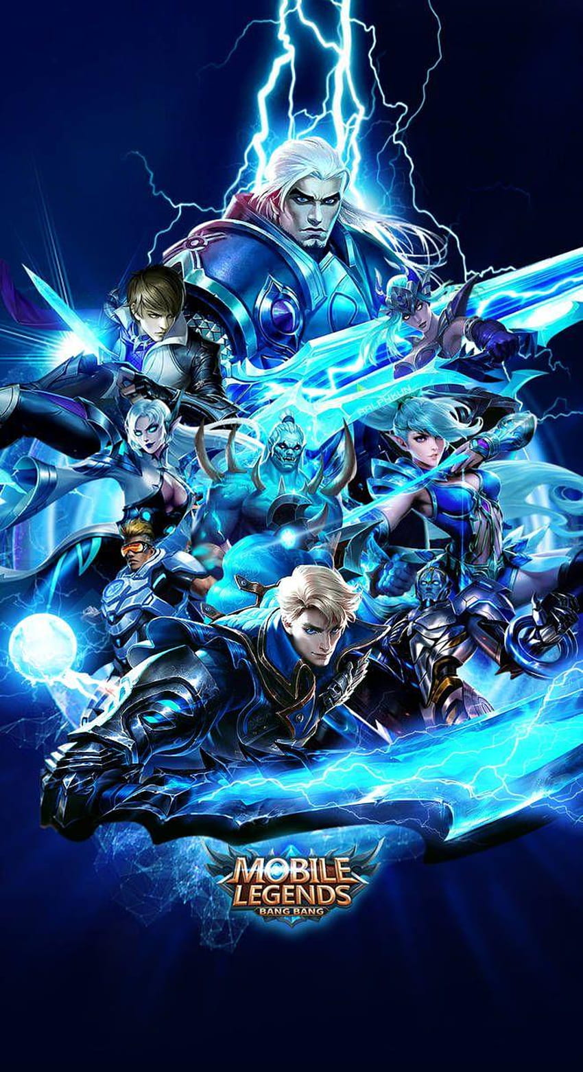 Team Blue Mobile Legends autorstwa xuneo, miya ml Tapeta na telefon HD