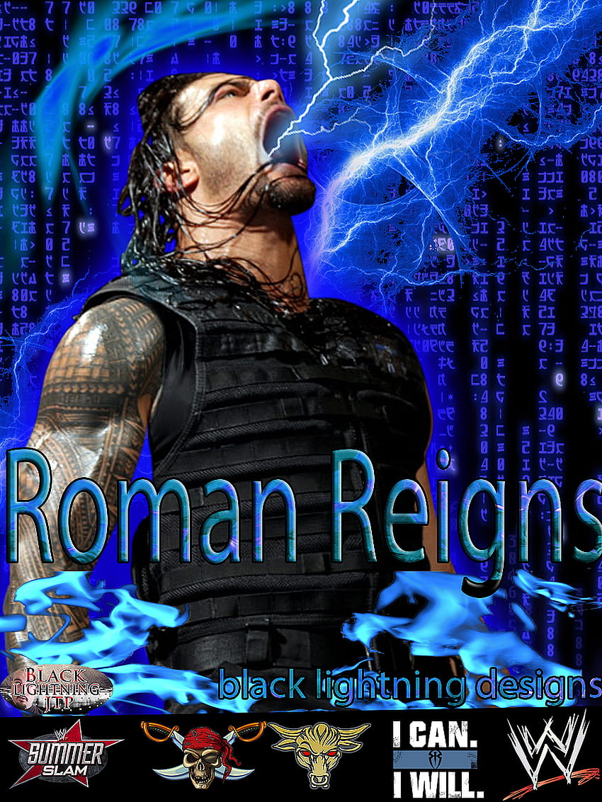 this is my roman reigns poster i have created really hope everyone, roman reigns with lightning HD phone wallpaper