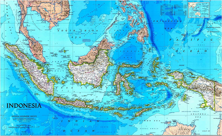 peta indonésia papel de parede HD