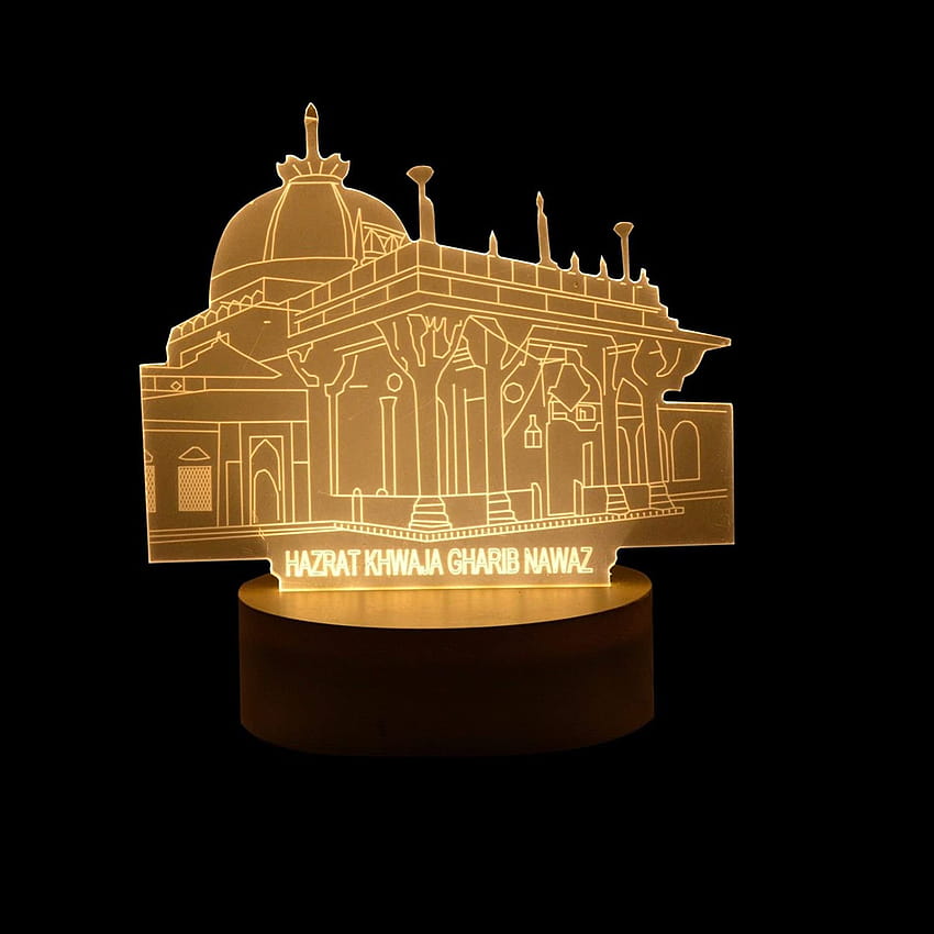 Acheter CHUNGROO 786 Khwaja Moinuddin Chisty Darbar Ajmer Sharif Dargah Tomb Dual Light Showpiece en ligne à bas prix en Inde, ajmer dargah Fond d'écran de téléphone HD