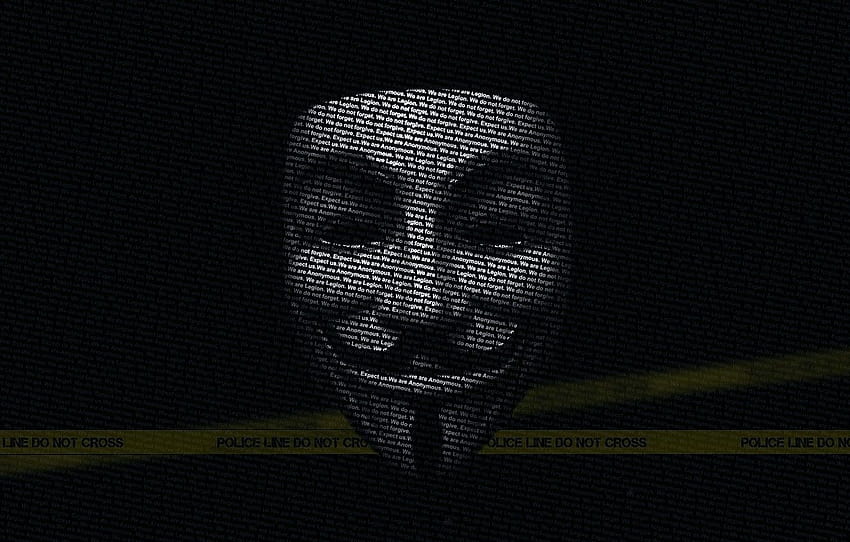 labels, police, texture, mask, black background, ban, Resistance, hacker, Vendetta, cyber heroes, cyber attack , section фильмы HD wallpaper