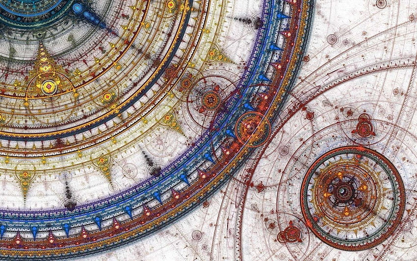 Map/compass/Mandelbrot HD wallpaper