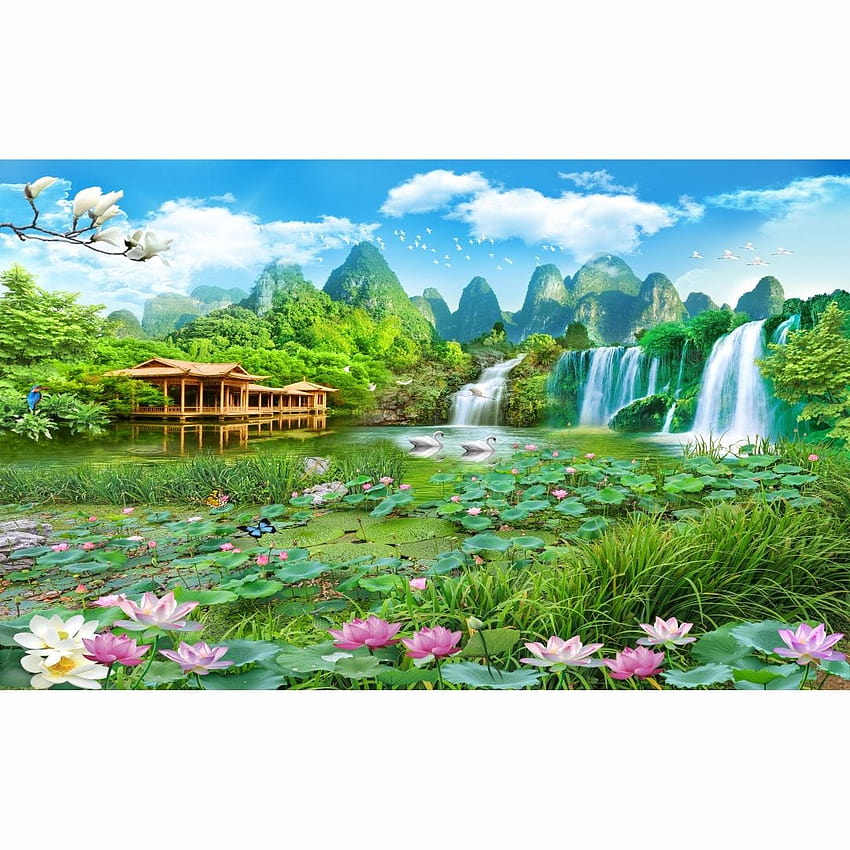 Top Customized, Wandmalereien, Wandaufkleber E-Commerce, bunte Landschaften HD-Handy-Hintergrundbild