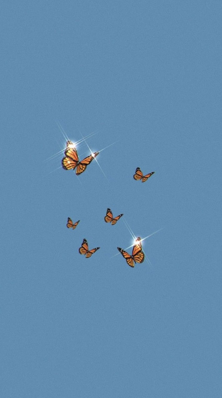 Estetyka niebieskiego motyla Tapeta na telefon HD