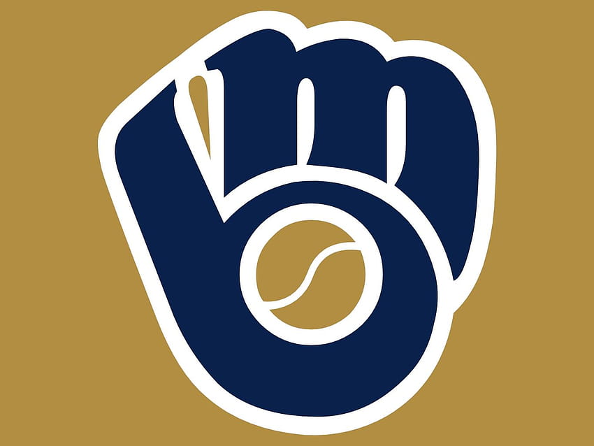 Download Milwaukee Brewers Glove Logo Wallpaper