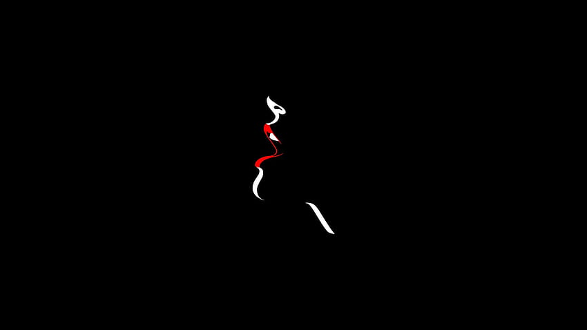 Malika Favre black backgrounds red lipstick …, minimalist black red ...