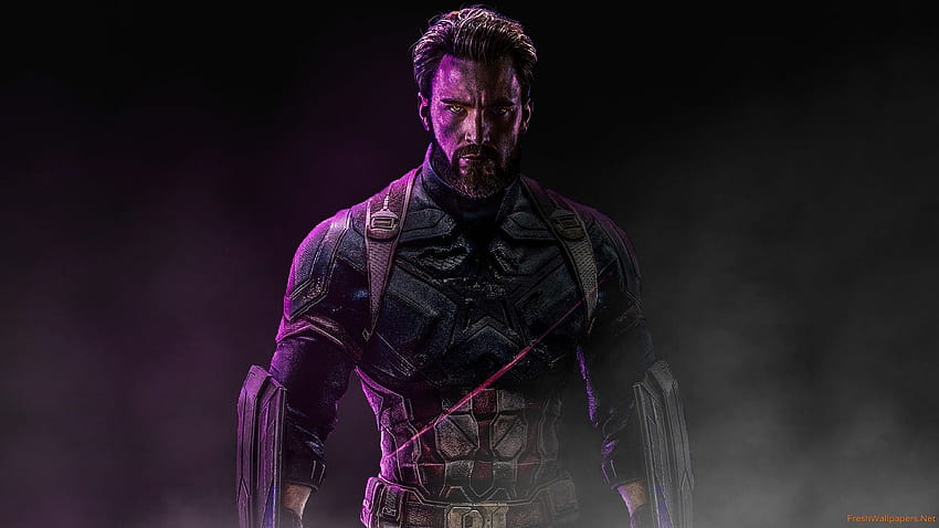 Infinity War Capitan America, Capitan America con la barba Sfondo HD