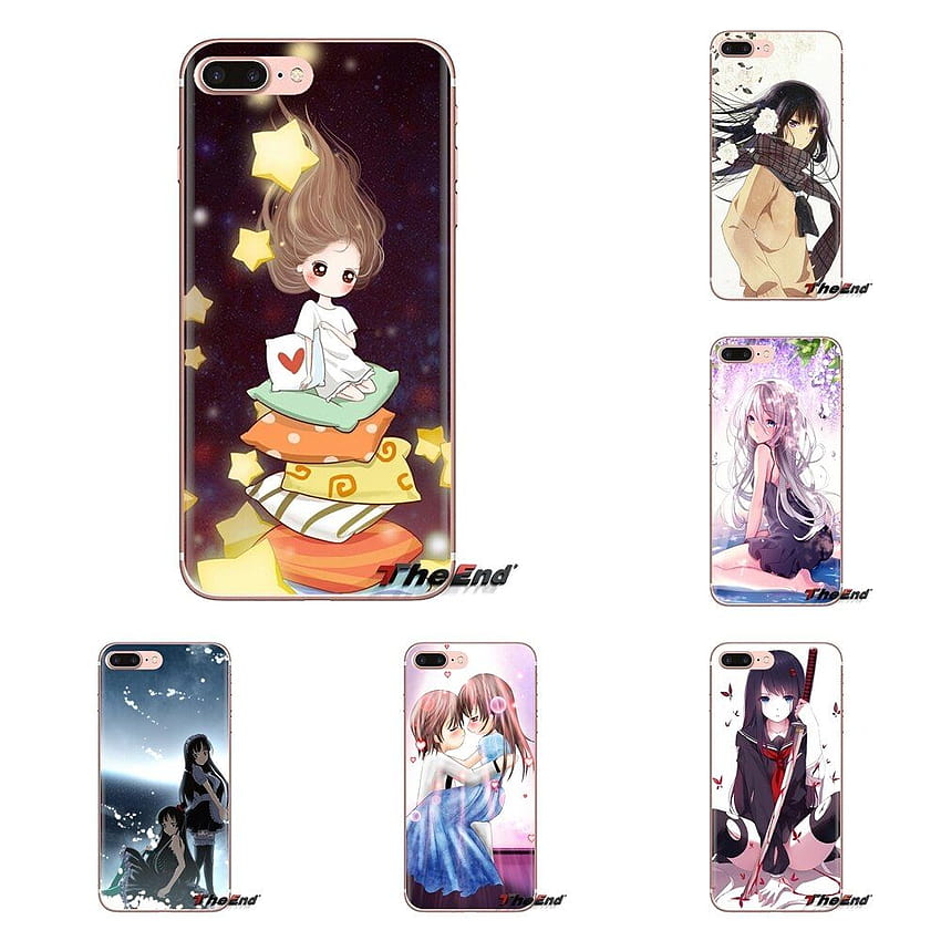 anime girls phone 3 For Samsung Galaxy S3 S4 S5 Mini S6 S7 Edge S8 S9 S10 Plus Note 3 4 5 8 9 TPU Transparent Bag Case, galaxy anime girl transparent HD phone wallpaper