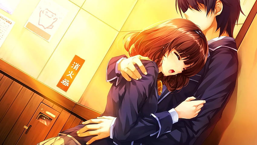 Pin di ilovemanga, anime couple hug cry HD wallpaper