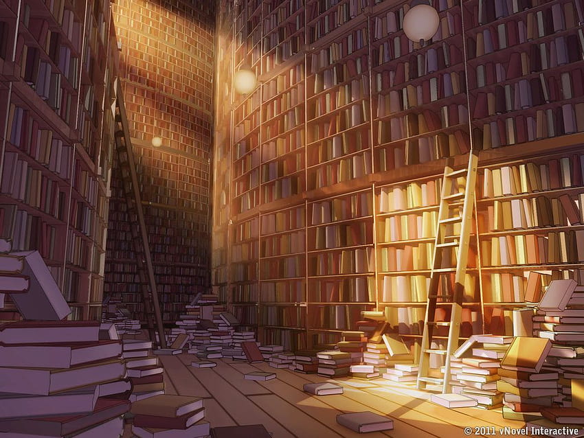 Die Bibliothek von Babel, Anime-Buch HD-Hintergrundbild