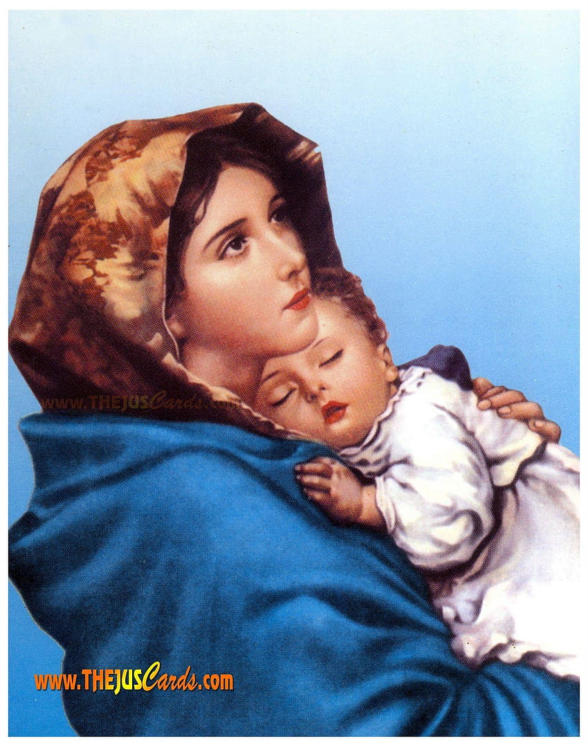 Исус Христос Майка Мария HD тапет за телефон