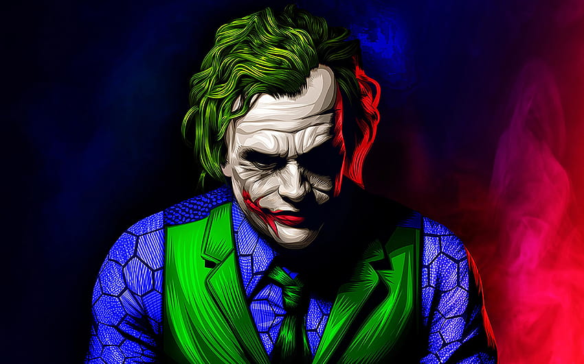 Joker Artwork Illustration Ultra ID:3810, жокер ултра HD тапет