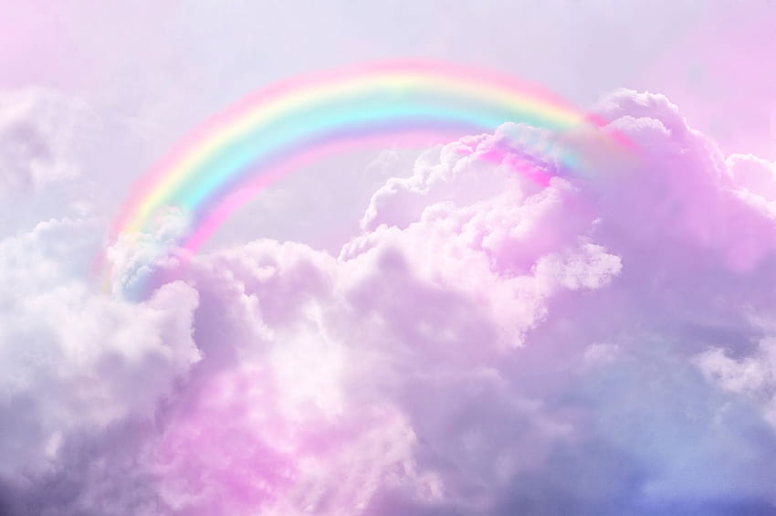 Vivaio, Cielo con arcobaleno, Carta da parati, decalcomanie, fantasia arcobaleno Sfondo HD