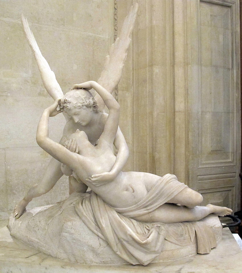 Psyche Revived by Cupid's Kiss by Antonio Canova – Joy of Museums Virtual Tours HD phone wallpaper