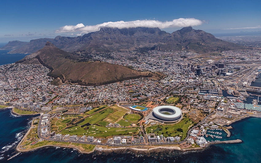 cityscape, Landscape, Stadium, Cape Town, Table Mountain HD wallpaper
