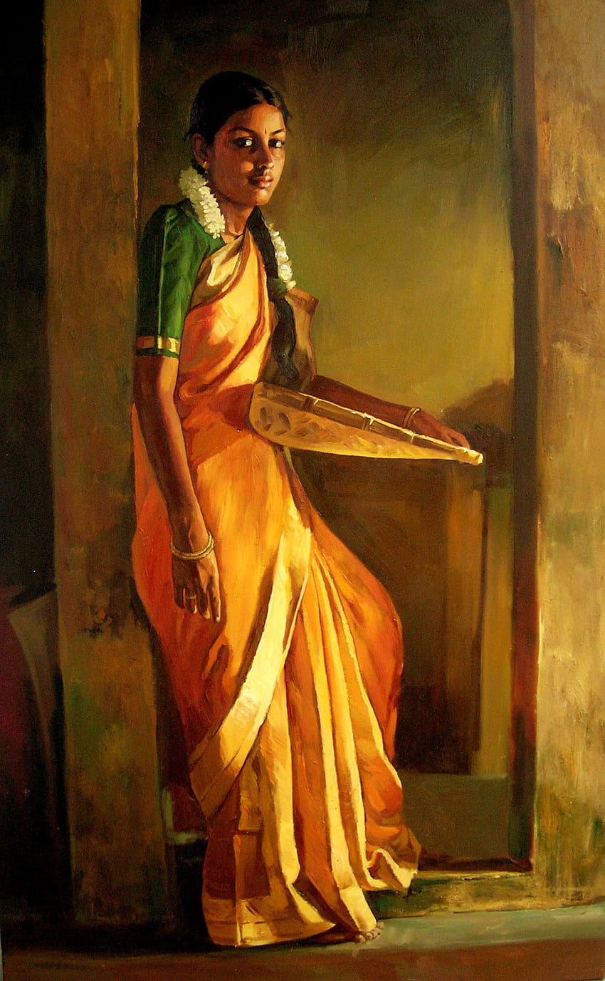 Introducing Opera News Lite, indian women oil painting HD phone wallpaper