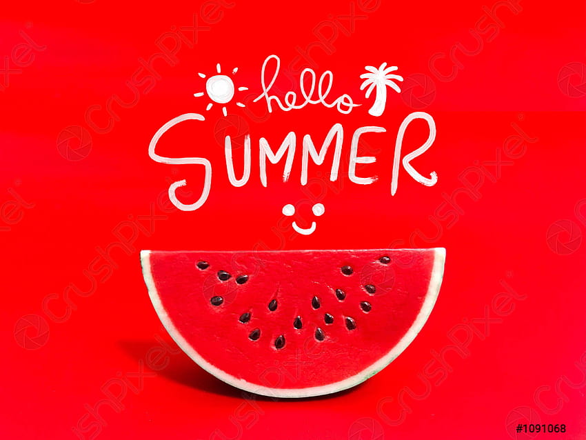Tropical Summer Background Watermelon And Leaves Graphic Digital Image  Royalty Free SVG Cliparts Vectors And Stock Illustration Image  116868179