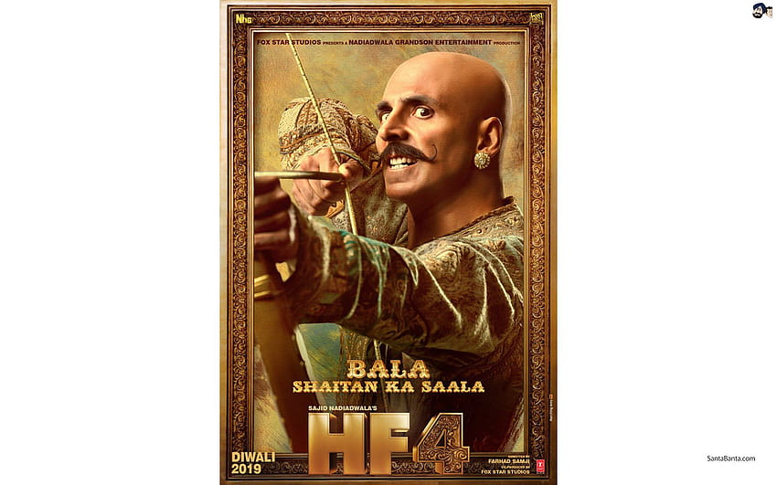Акшай Кумар като смъртоносния Бала в комедиен филм на хинди, Пълна къща 4 HD тапет