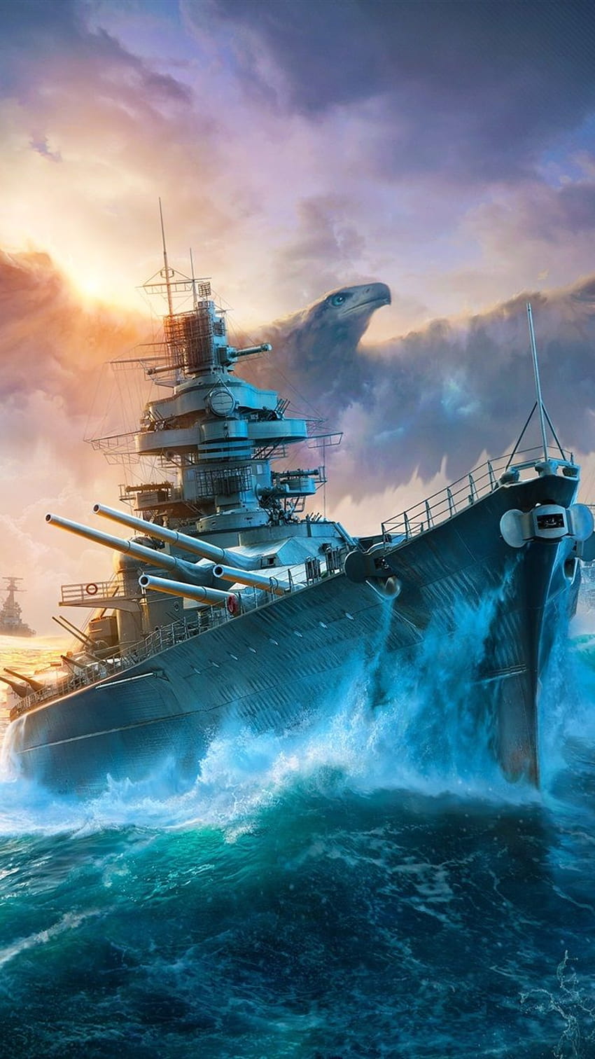 World of Warships, battleship, eagle 750x1334 iPhone 8/7/6/6S , background HD phone wallpaper