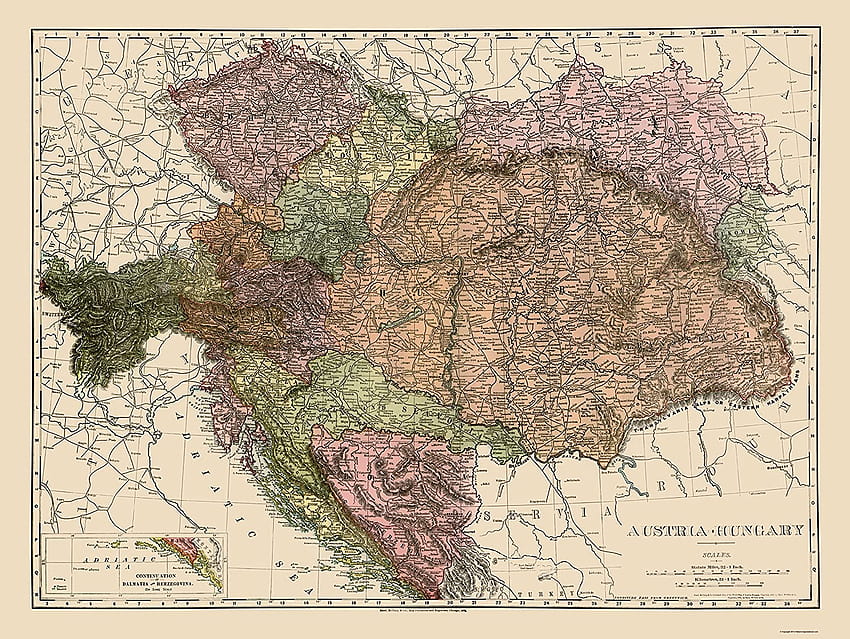 MAPS OF THE PAST Austria Hungary HD wallpaper