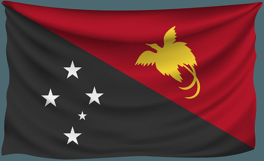 Bendera Keriput Papua Nugini, bendera Papua Nugini Wallpaper HD