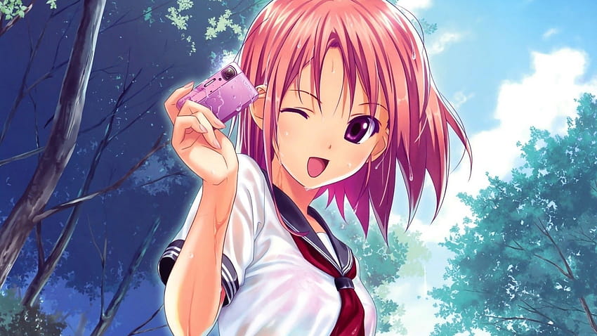 Cute Anime, short t shirt anime girl cave HD wallpaper