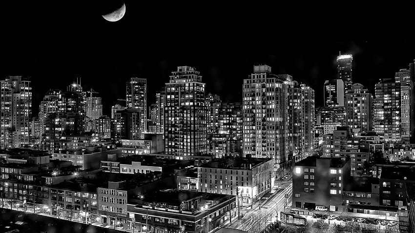 2048x1152 Black And White Vancouver City 2048x1152 Resolution , Backgrounds, and HD wallpaper