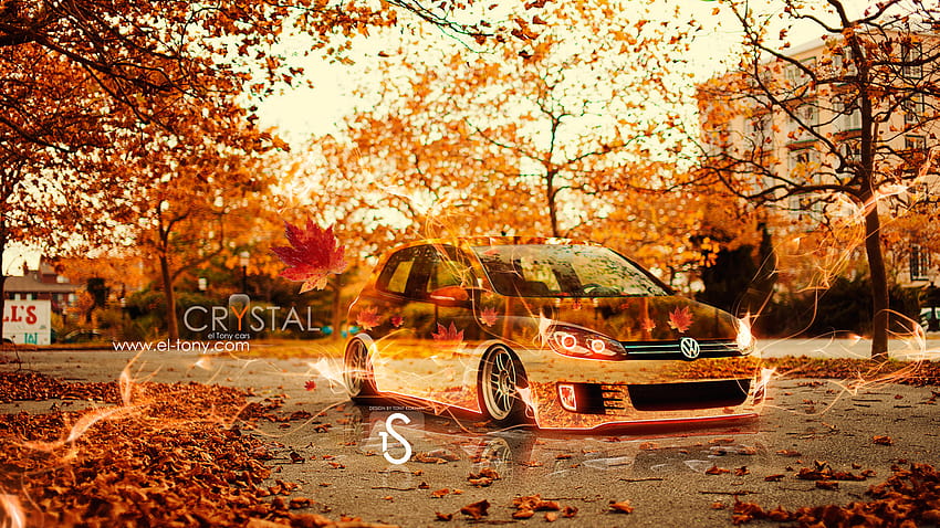 Volkswagen Golf Autumn Crystal Car 2013 el Tony, volkswagen musim gugur Wallpaper HD