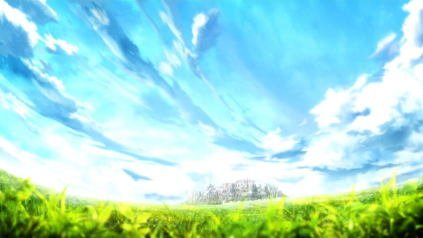 1050110 światło słoneczne, fantasy art, anime, trawa, niebo, pole, Zielony, horyzont, atmosfera, Tales of Zestiria, Chmura, łąka, łąka, Równina, trawnik, komputer , rodziny traw, Anime trawa Tapeta HD