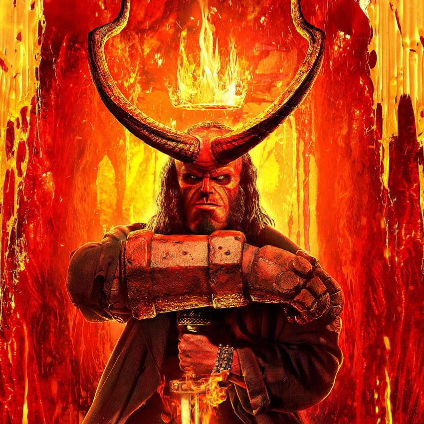 Crown Demons Horns Hellboy 2019 Fire 3300x3300, fire demon HD phone ...