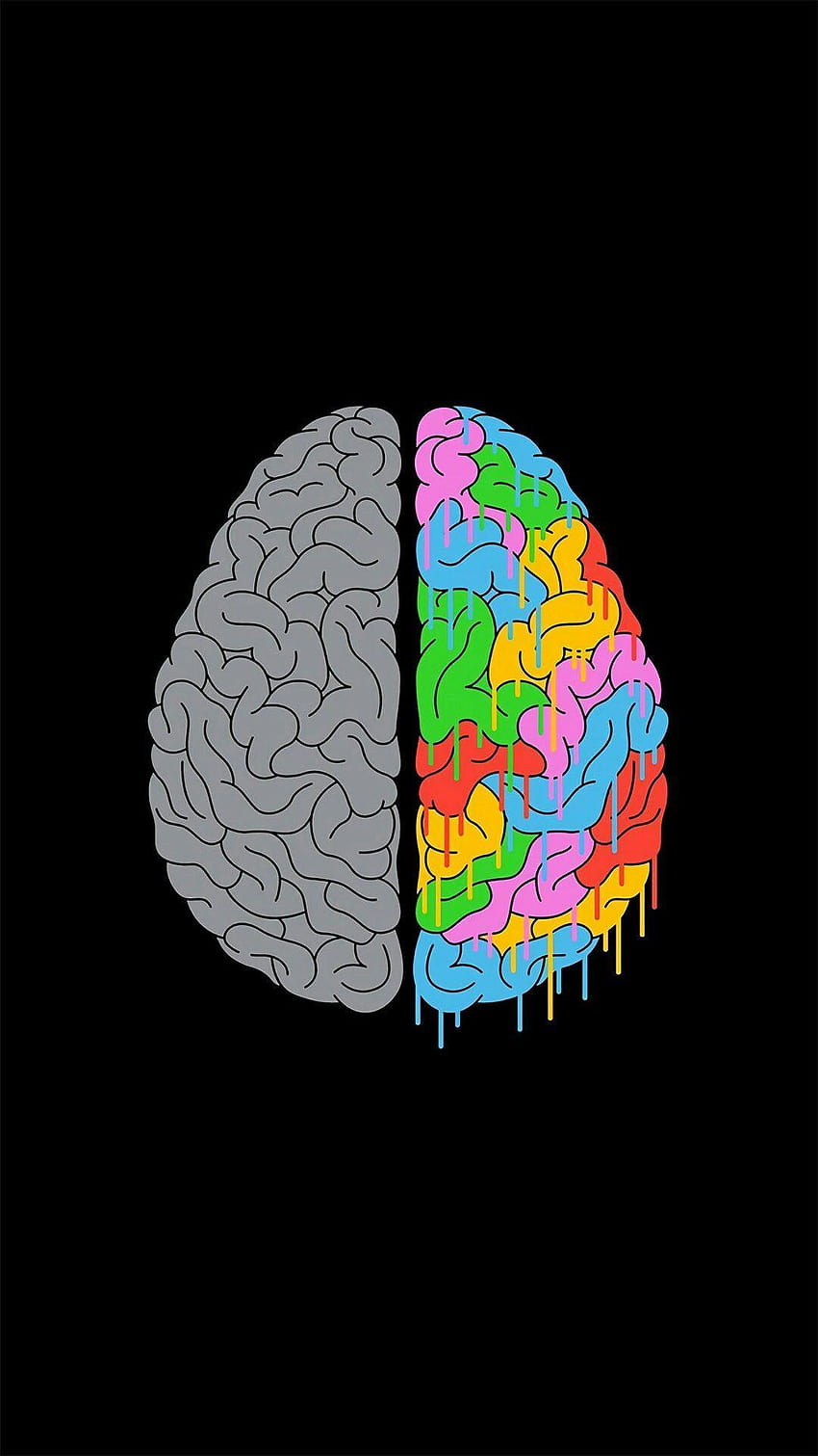 2019年の脳、人間の脳のモバイル HD電話の壁紙