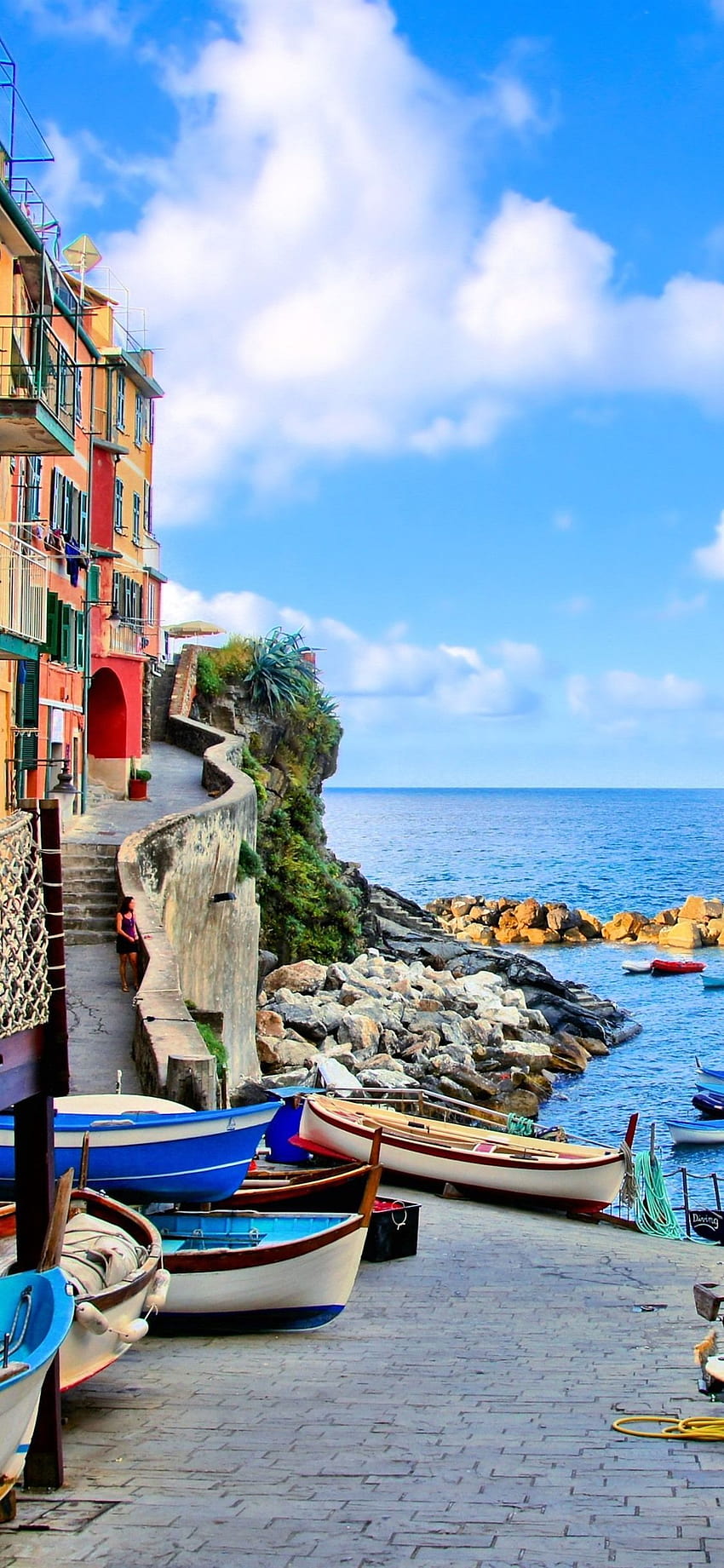 Itália verão, pôr do sol ilha de capri itália Papel de parede de celular HD