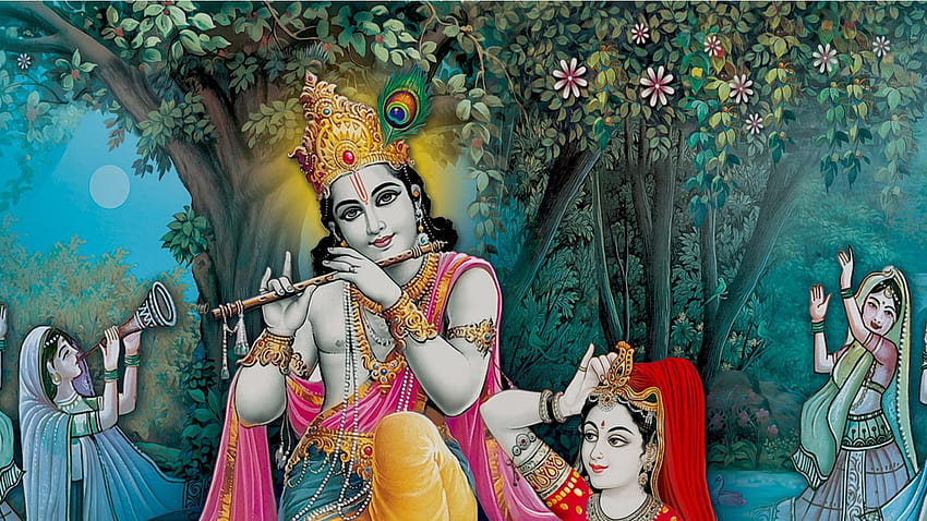 Janmashtami 2021: Знаете ли защо бог Кришна носи паунови пера и обича флейта?, kirshna 2021 пълен HD тапет