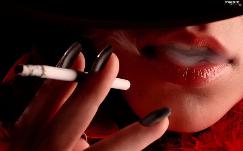 Cigarette, smoke, Women, wendy braga HD wallpaper