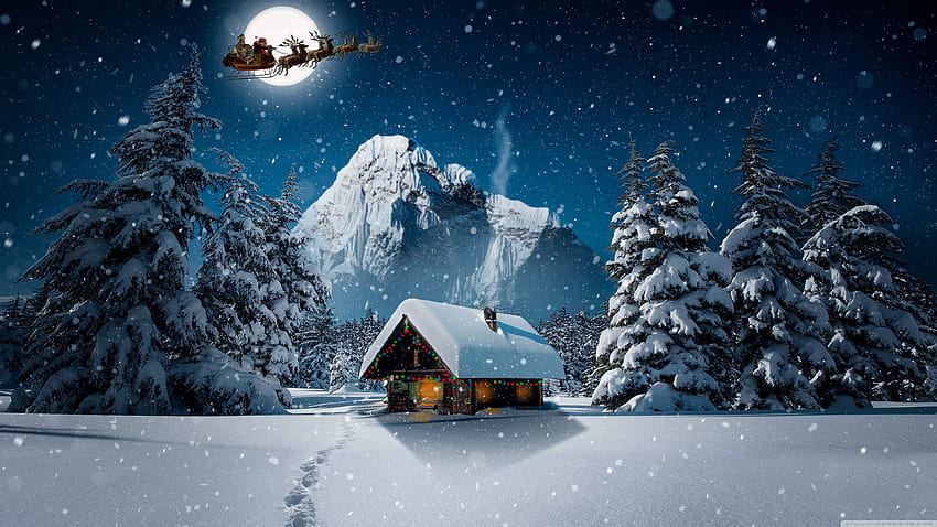 U TVのクリスマス冬ウルトラ背景：ワイドスクリーン＆ウルトラワイド＆ラップトップ：タブレット：スマートフォン、冬のPC 高画質の壁紙