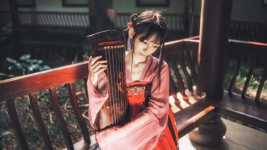 4507832 Chinese zither Chinese dress hanfu Asian women [1920x1200] for your , Mobile & Tablet, 중국 한푸 HD 월페이퍼