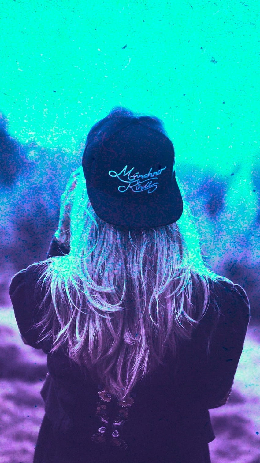 750x1334 Blonde Girl Cap Colorful Cyan graphy iPhone 6, iPhone 6S, iPhone 7 , Backgrounds, and, girl with cap HD phone wallpaper